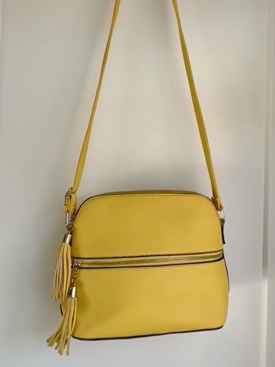 Dasein Handbags - DASEIN | Yellow Crossbody Shoulder Bag With Built in Money Pouch